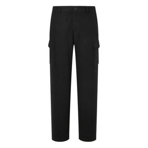 헤지스 골프 25FW 블랙 남성 카고 포켓 테이퍼드 기모 팬츠 HUPA5D718BK