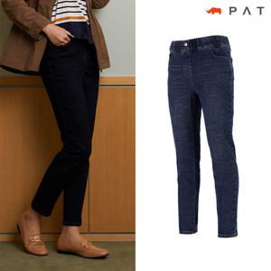 [PAT] 와이드이밴드 일자 데님 팬츠_1I62601