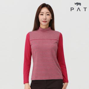 [PAT] 코트나 멀티 스트라이프 목크넥 티셔츠_1J85482