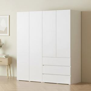 아씨방가구 마일 터치 행거 싱글+3단 서랍 옷장 세트 1600