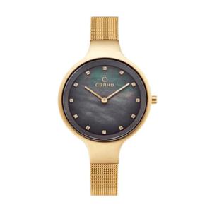 오바쿠 V173LXGJMG 스카이 자개 다이얼 스와로브스키 스톤 여성 메탈시계