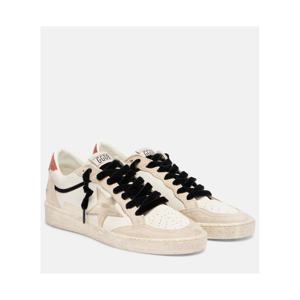 Golden Goose Ball Star 스웨이드 트리밍 레더 스니커즈 P01132956