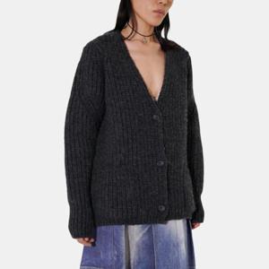 22FW 아워레가시 여성 V넥 울 가디건(다크그레이) W4223WCGM