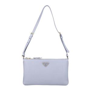 25 FW 프라다 브루 트라이앵글 로고 플라크 지퍼 숄더백 1BC2382CYS