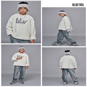 [블루테일]AZI2TS02IV 아이보리 자수 패치 기모 티셔츠