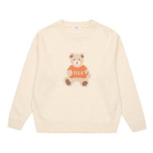 에꼴리에 세이브존03 곰돌이 자가드 라운드 니트티 22D5086-BE