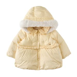 [밍크뮤]SC선물포장추천(노랑)플라워자수다운점퍼(35C1411408)2025FW 방한점퍼 아우터 오리털점퍼