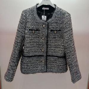 Latium HC06 숏짧은 펄그레이넬 라운드 트위드쟈켓 T2541jk10