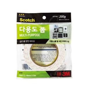 3M 스카치 GN150 다용도 폼 양면테이프 (18mmx5m) 3M 쓰리엠 테이프 양면테이프 다용도 폼양면 부직포 스카치 다용도테이프 액사 사진