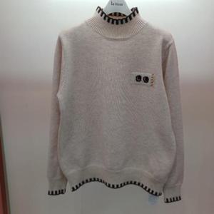 Latium HC06 깔끔한 이중컬러넥 땡글 반목폴라 니트티 T2543sw12LB