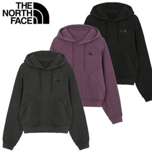 노스페이스 NM5PR80 여성 세미크롭 후드티 누베 긴팔 후디 티셔츠