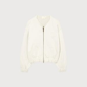 커버낫자켓 JQS CO2503JK79-EC 우먼 C로고 스웨트 자켓 Ecru