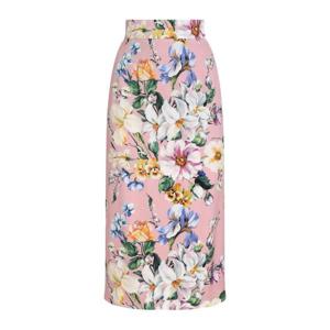 돌체앤가바나 플로럴 프린트 미디 스커트 F4CS8TFSA7G