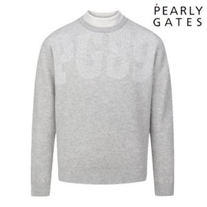 파리게이츠 (511C4SR122) 남성 컬러 레터링 모크넥 방풍 레이어드 스웨터