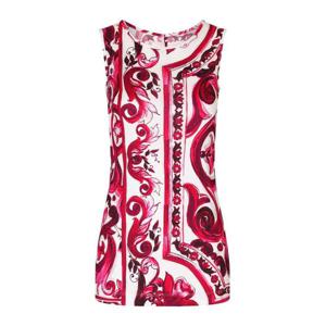 25 FW 돌체앤가바나 마졸리카 프린트 탱크 탑 F779CTFS8C0 TP432350465