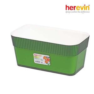 (헤르빈) 로즈 직사각 화분 대 그린 헤르빈 화분 로즈 플라스틱화분 플라스틱 직사각 분갈이