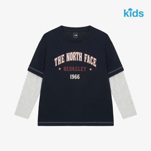 노스페이스 키즈 NT7TR52U 네이비 캠프아웃 롱슬리브 티