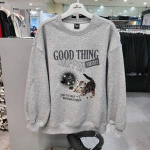 에어워크주니어 sh06 특양면 기모 고양이 맨투맨티셔츠 R258G1273A