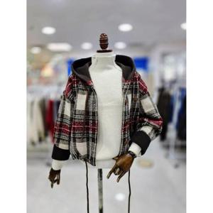 스테파니 세이브존08 후드 체크 신호등 자켓 A25JK5444