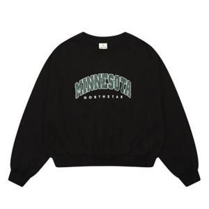 [에꼴리에]여아용 틴톡 칼라 레터링 맨투맨티 24RT451 BK_JJ