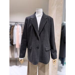 쉬즈미스 (SWWJKP41020) 울 혼방 체크 싱글 자켓