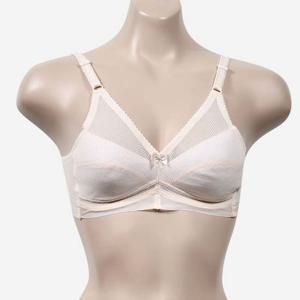 베이직 심플 메쉬 스타일 풀컵 노와이어 부직포 브라