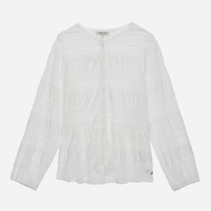 [써스데이아일랜드]오픈형 레이스 블라우스 T256MBL155W