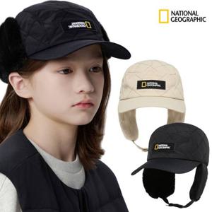 내셔널지오그래픽키즈  (K254KHA060) 퀼팅 귀달이 캡 모자