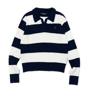 리트머스 HC38 여성 스트라이프 카라니트 LP4SF833