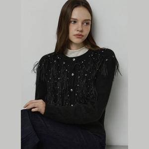 잇미샤 테슬 포인트 울 알파카 혼방 가디건 ITPCKCD830