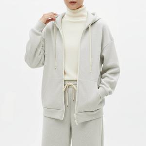 샵앤) 여성 양기모 루즈핏 투웨이 집업 후드 점퍼 EGG-WJP-20948-오트밀