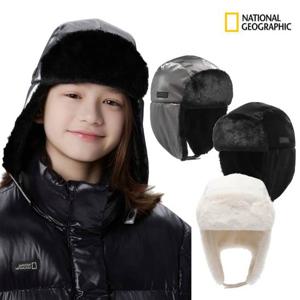 내셔널지오그래픽키즈  (K254KHA070) 글로시 패딩 고소모 방한모자