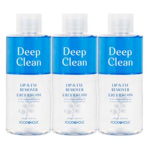 (3개)푸드어홀릭 딥 클린 립앤아이 리무버 300ml /메이크업 클렌징 대용량