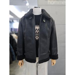 [바쏘]남자 블랙 양가죽 배색 무스탕 점퍼 WSARZ4UA47A