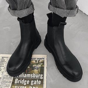 남성 사이드 청키 미니멀 앵클 기모 워커 ZG-YT66