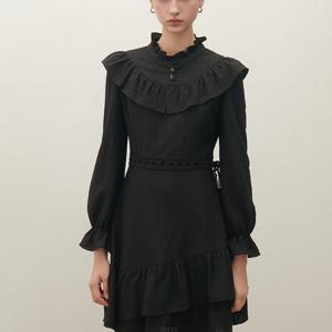 [샤틴]프릴넥 허리 스트링 원피스S254B652A