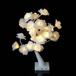 24구 로즈트리 LED 무드등 화이트 단스탠드 수유등 수면등 침실무드등 취침등 장식조명