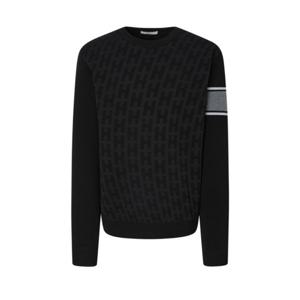 [헤지스골프](NEW) 블랙 남성 H자카드 니트 (HUSW5C613BK)