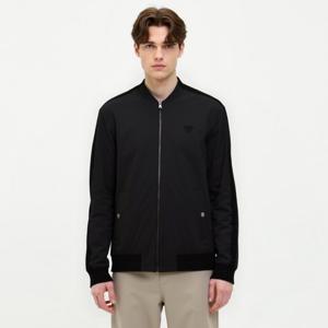 [헤지스골프](클리어런스) 블랙 남성 니트 하이브리드 봄버자켓 (HPJU4B614BK)