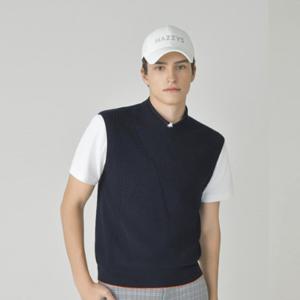 [헤지스골프][NEW]네이비 남성 브이넥 자카드 니트 베스트 (HUSW5C612N3)