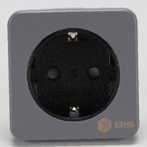 BIS 빌트인 가구 매입 콘센트 사각형 BIS-W401 다크그레이