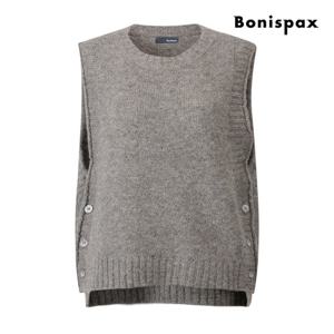보니스팍스  옆트임 단추 니트 베스트 XPBVT006M0