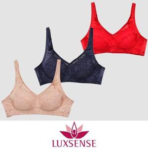 (럭센스)플라워 패턴 레이스 노와이어 B컵 브라 GWM