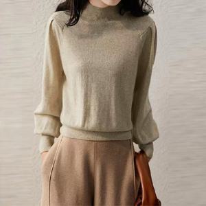 [올리비에스클로젯] 하프넥 퍼프소매 긴팔 니트_O2512KN622D