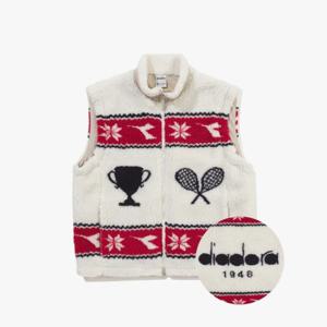 디아도라조끼 AQS D5423LFV81IVS 모르비 패턴 플리스 베스트 IVORY