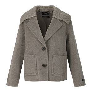 [비지트인뉴욕]니트 카라 울 혼방 숏 재킷(VBAJK72)