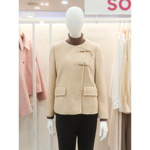 [숲]라운드넥 울 혼방 부클 자켓(OBAJKQ4)