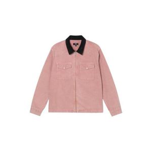 스투시 워시드 캔버스 워크 셔츠 더스티 로즈 1110214