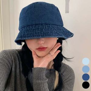 빅사이즈 챙넓은 데님 버킷햇 청 벙거지모자 대두모자