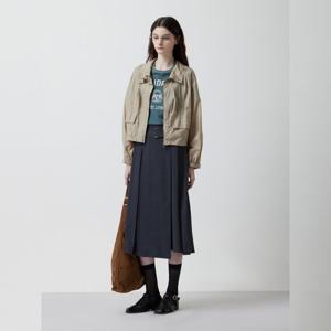[쥬크]울 블렌드 벨티드 스커트 (Z253MSD008)